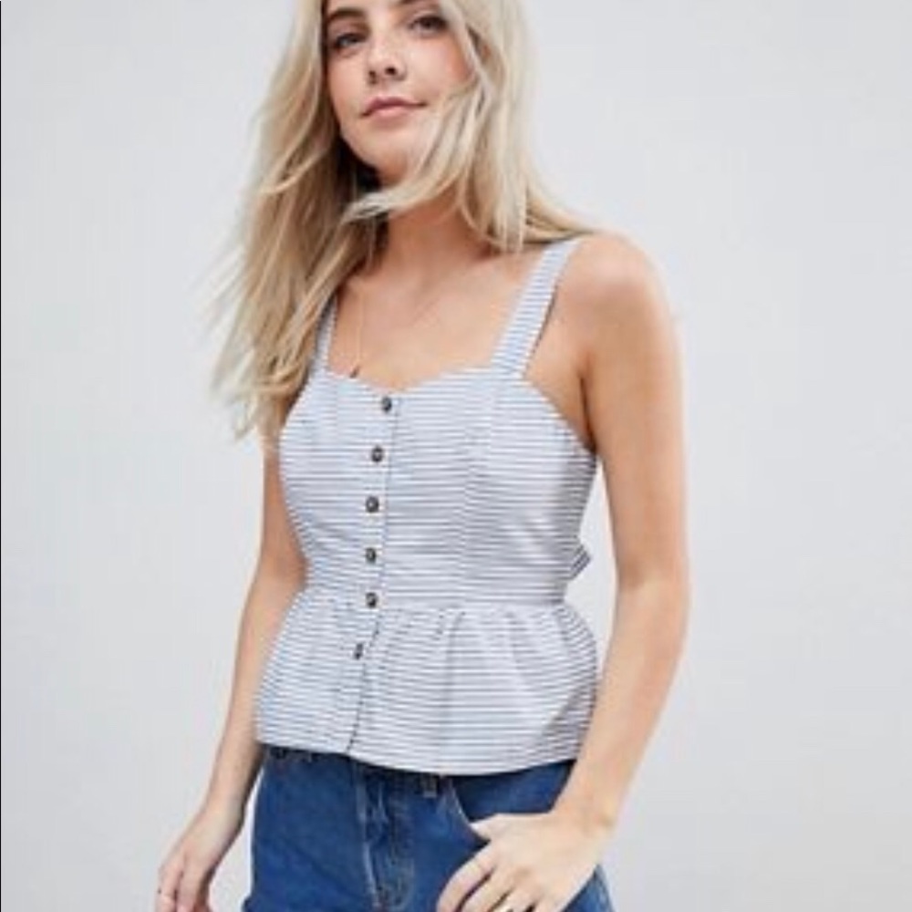 NWT ASOS button Cami with tie back detail